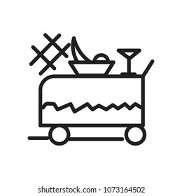 Room service icon vector