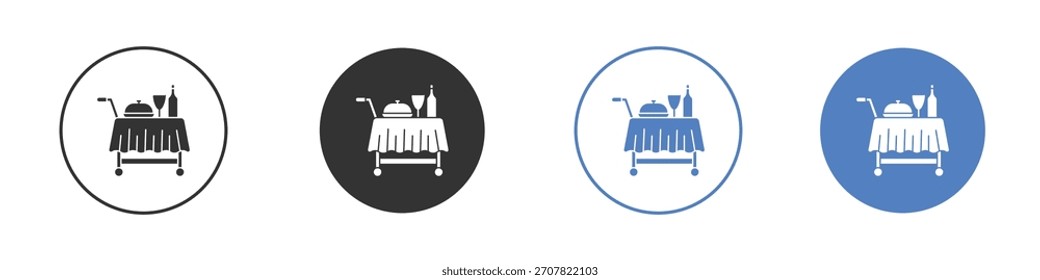 Ilustración del Arte vectorial del icono del servicio de habitación. para el concepto móvil y los Diseños web