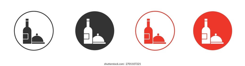 Colección de Vector de icono de servicio de habitación. ilustraciones de Vector de símbolo de stock