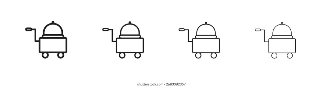Room service icon vector graphics. black style vector icons