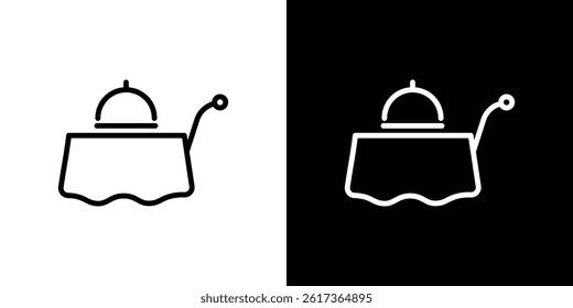 Room service icon. vector illustration, pictogram isolated. editable