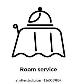Room service icon vector isolated on white background, Room service transparent sign , line and outline elements in linear style