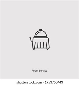 room service icon vector isolated on white background