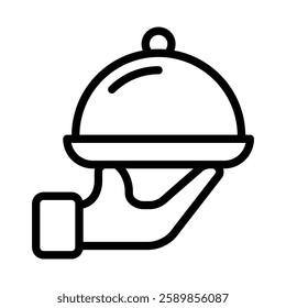 Room Service Line Icon Design For Personal And Commercial Use