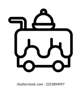 room service line icon illustration vector graphic