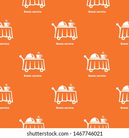 Room service pattern vector orange for any web design best