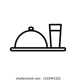 room service - restaurant icon vector