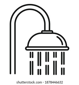 Room service shower icon. Outline room service shower vector icon for web design isolated on white background