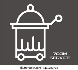 ROOM SERVICE VECTOR ICON 