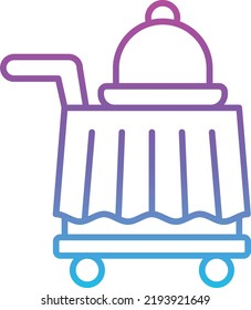 Icono vectorial del servicio de habitaciones. Se puede usar para imprimir, móviles y aplicaciones web.