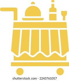 Icono vectorial del servicio de habitaciones. Se puede usar para imprimir, móviles y aplicaciones web.