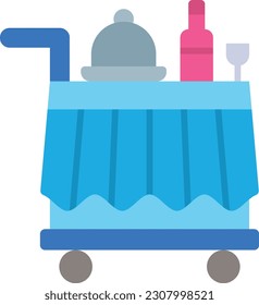 Vektorsymbol des Zimmerservice. Kann für Druck-, Mobil- und Web-Anwendungen verwendet werden.