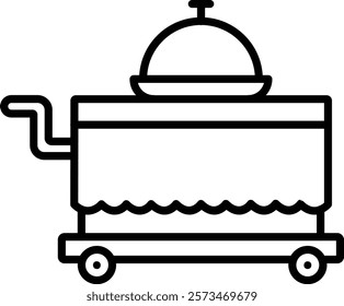 Room Service vector icon. Can be used for printing, mobile and web applications.