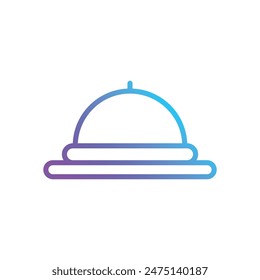 Servicio de habitación Icono de Vector Ilustración de stock