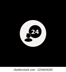 room service vector icon. flat room service design. room service illustration for graphic 