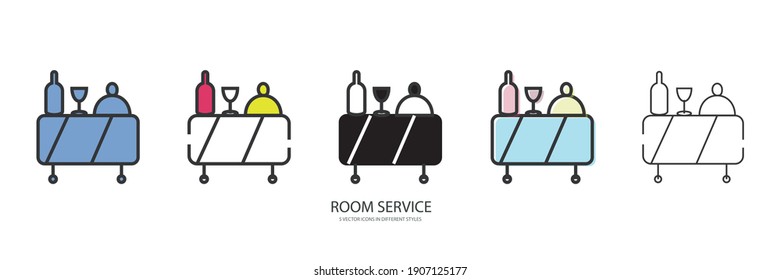 room service vector type icon