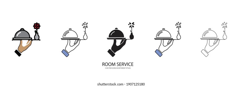 room service vector type icon