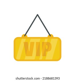 Room service vip icon. Flat illustration of room service vip vector icon isolated on white background