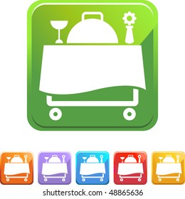 Room Service web button isolated on a background.