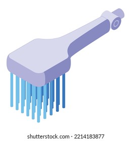Room shower head icon isometric vector. Water bath. Spa rain
