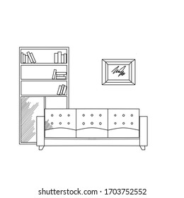 room sketches, interior design. simple sketches.