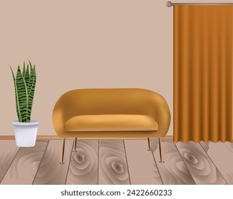 Room with sofa and plant