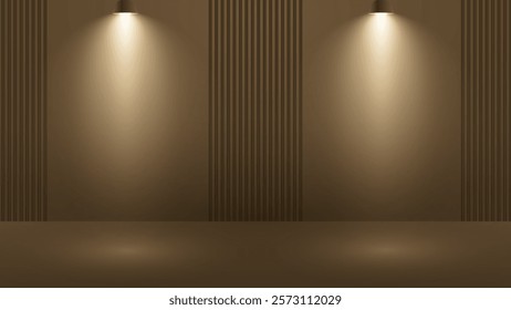 Room Spotlight Background With Dark Background. Beauty product and Fashion Product Light. Space for selling products on the website. Empty room with spotlight effect.