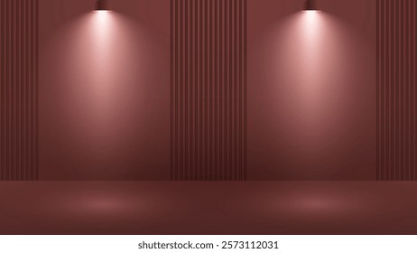 Room Spotlight Background With Dark Background. Beauty product and Fashion Product Light. Space for selling products on the website. Empty room with spotlight effect.