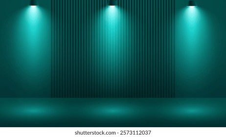 Room Spotlight Background With Dark Background. Beauty product and Fashion Product Light. Space for selling products on the website. Empty room with spotlight effect.