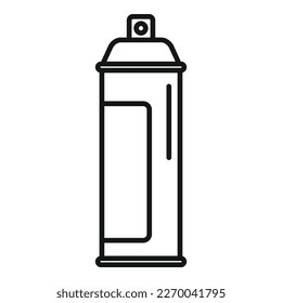 Vector de contorno del icono del pulverizador de sala. spray de aire. Retrete cosmético