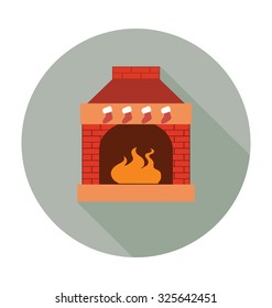 
Room Stove Colored Vector Icon
