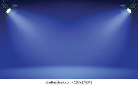 Room Studio Background With Focus Spotlight