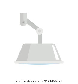 Room surgical light icon. Flat illustration of room surgical light vector icon isolated on white background