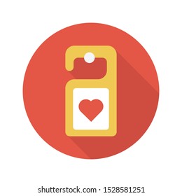 room tag glyph flat vector icon