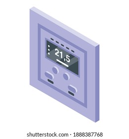 Room temperature control icon. Isometric of room temperature control vector icon for web design isolated on white background