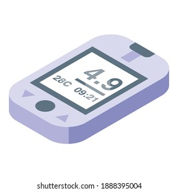 Room thermometer icon. Isometric of room thermometer vector icon for web design isolated on white background