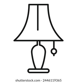 Room torcher icon outline vector. Decor relax light. Led room design