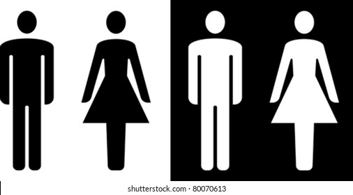 Men’s room - Ladies’  room (Vector)