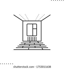 Room vector icon in outlines