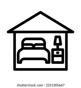 Room Vector Line Icon Design