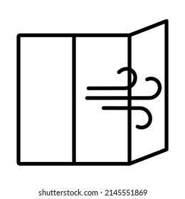 Room Ventilation Icon. Bold outline design with editable stroke width. Vector Illustration.