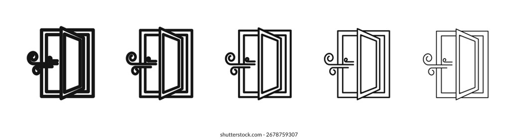 Diseño del icono de la ventilación de la habitación, logotipo, App, UI. Ilustración vectorial, EPS