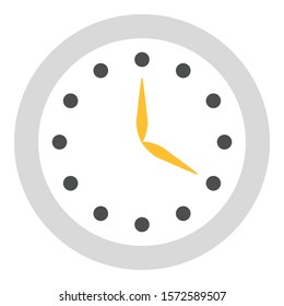 Room wall clock icon. Flat illustration of room wall clock vector icon for web design