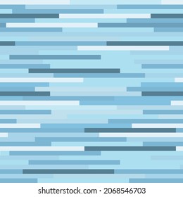 Nahtlose Zimmerwandmuster, einfarbig blau. Horizontaler Fliesenhintergrund, Boden oder Wand. Ziegelwand für Tapeten und Dekoration, Vektorgrafik.