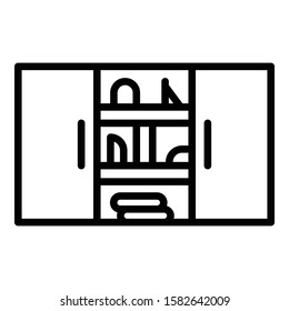 Room wardrobe icon. Outline room wardrobe vector icon for web design isolated on white background
