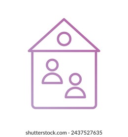 roommate icon with white background vector stock illustration
