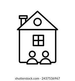 roommate icon with white background vector stock illustration