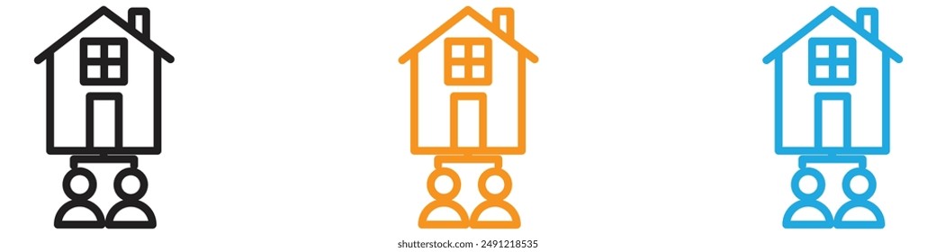 roommates vector logo set collection for web app ui