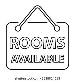 Rooms Available Icon In Outline Style