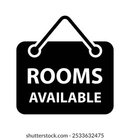 Rooms Available Icon, Vector graphics